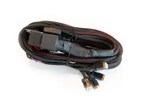 VP HD kabelsett til fire lamper DT 2-pin 12V, 3M kabel, 80Amp, 600W 