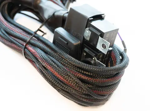 VP HD kabelsett til fire lamper DT 2-pin 12V, 3M kabel, 80Amp, 600W 