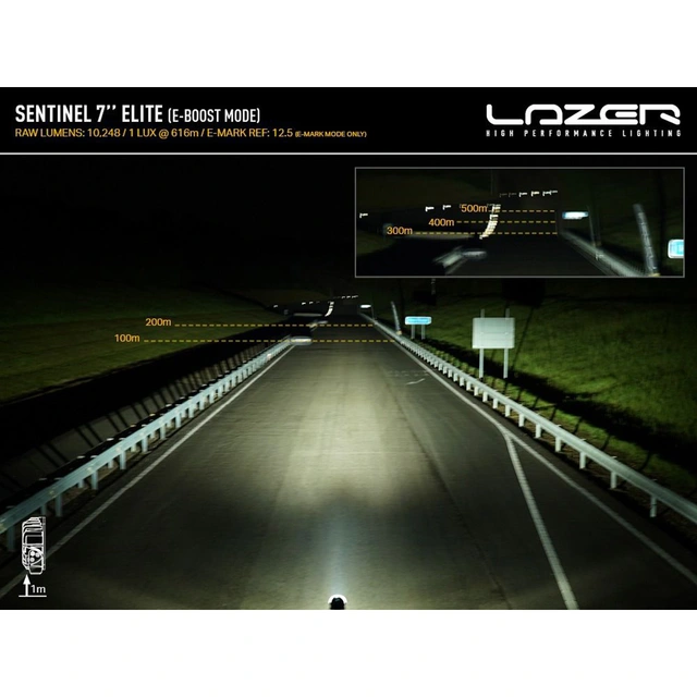 Lazer Sentinel 7 ELITE Invertert brakett 10248 Lumen, 116W, pos.lys, pris per stk 