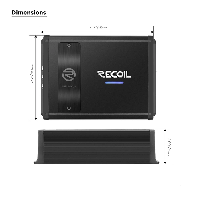 Recoil Audio DDII1100.4 4-kanals forst. 4x270W RMS, 2Ohm 