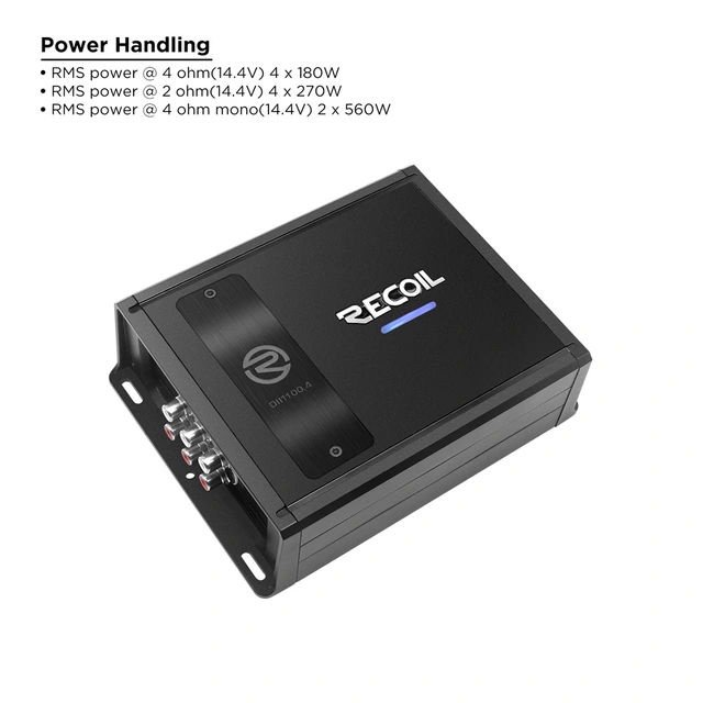 Recoil Audio DDII1100.4 4-kanals forst. 4x270W RMS, 2Ohm 