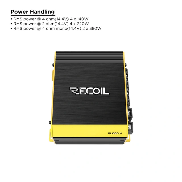 Recoil Audio RL880.4 4-kanals forst. 4x220W RMS, 2Ohm 