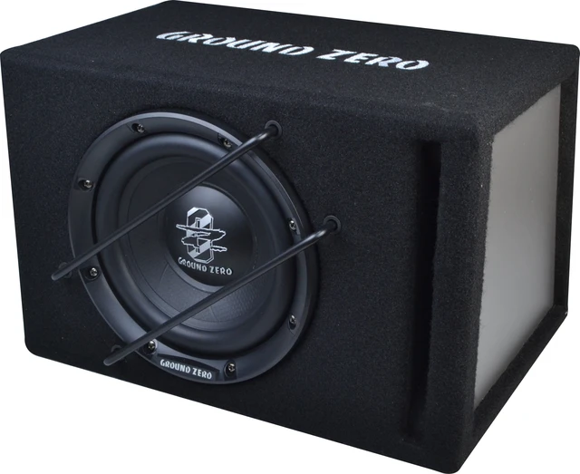 Ground Zero GZIB 20BR basskasse 8" i kasse, 150W RMS, 4 Ohm, 