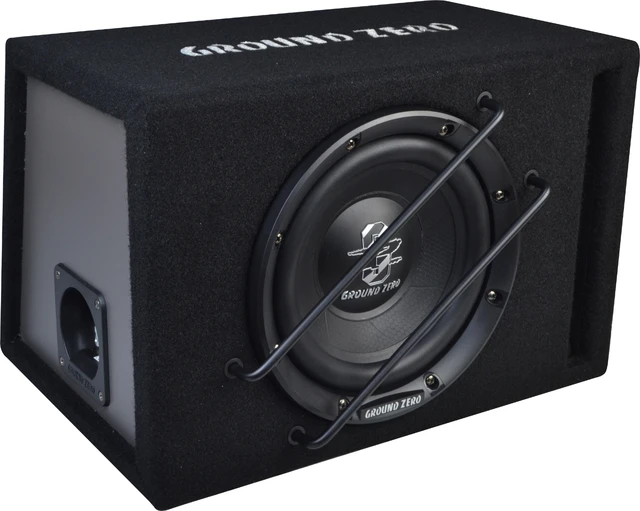 Ground Zero GZIB 20BR basskasse 8" i kasse, 150W RMS, 4 Ohm, 