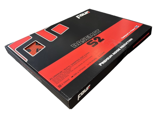 FOUR S2-BaseMat dempematter 2,59m², 2,5 mm, 14stk (500 x 370) 