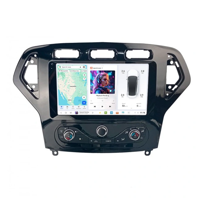 DUDU multimediaspiller med 9,5" skjerm Ford Mondeo (2007-2010) m/navigasjon 