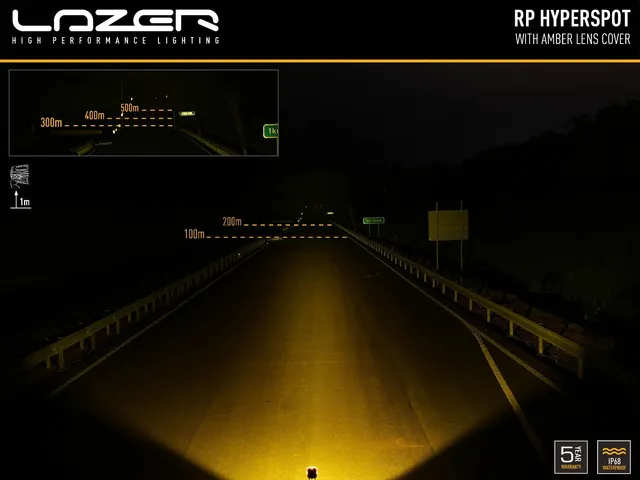 Lazer RP Hyperspot fjernlys 4520 lumen, 41W, 1 Lux ved 524 meter 