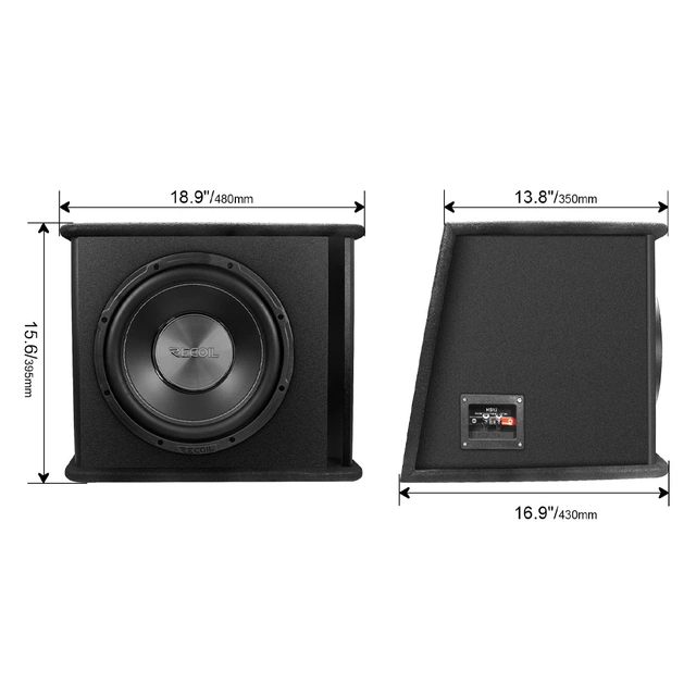 Recoil RS12 basskasse 12", 500W RMS, 100W Maks, 2+2 Ohm 