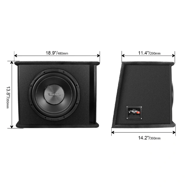 Recoil RS10 basskasse 10", 600W RMS, 600W Maks, 2+2 Ohm 