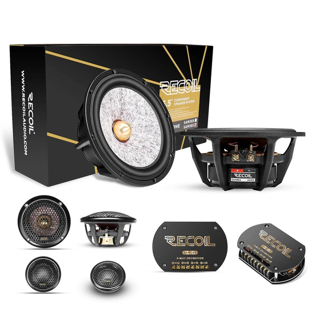 Recoil SAM265 3-veis komponentsett 6,5", 65W RMS, 130W Maks, Level 1 Serie 