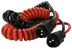 Spiralkabel med natostøpsler 4 meter, 35mm², 300 Amp ved 24 Volt