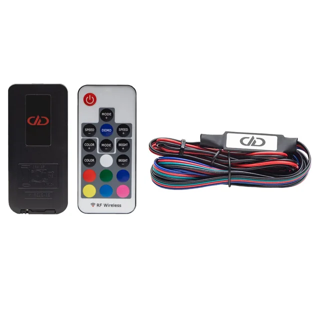 DD Audio LED RGB-Lysringer 6,5" Fjernkontroll følger med, Pris per par. 