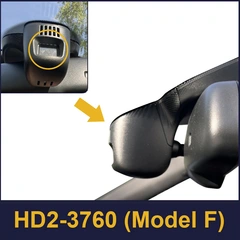 FITCAMX Integrert 4K Dashcam (foran+bak) Audi (2016 -->) Model F Sort