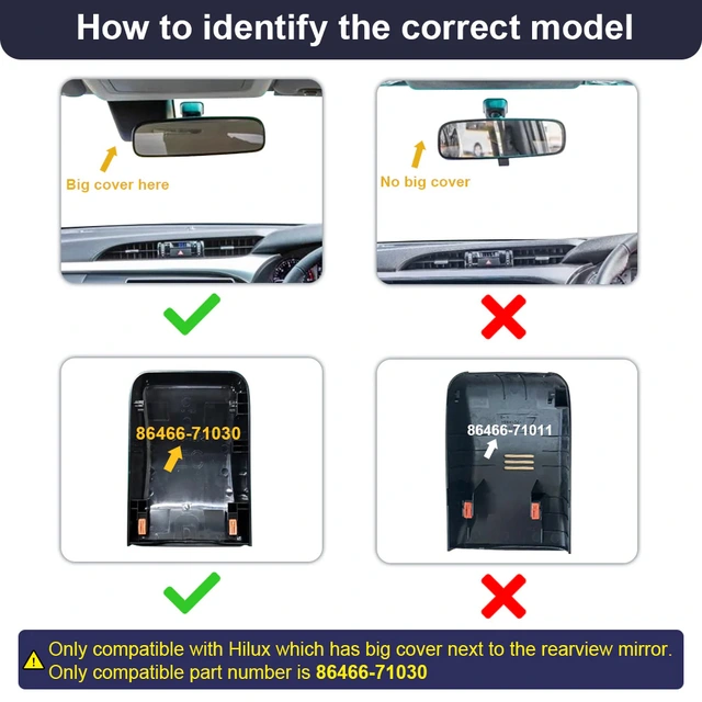 FITCAMX Integrert Plug & Play 4K Dashcam Toyota Hilux (2021-2025) 