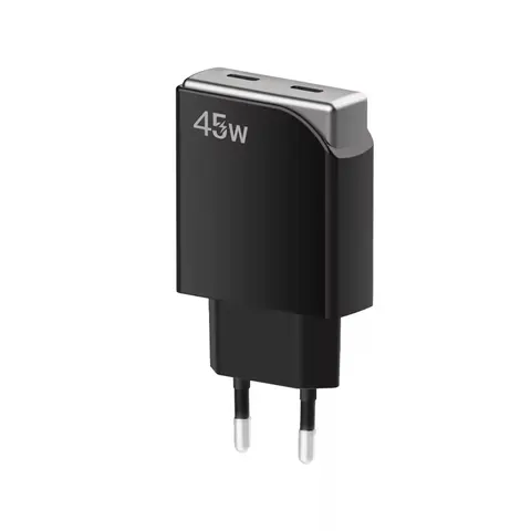 ConnectED Phone hjemmelader GaN, 45W, 2 x USB Type-C