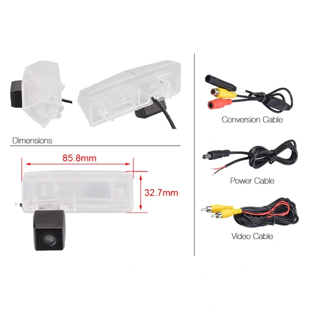 InCarTec Spesialtilp.ryggekamera (CVBS) Toyota (2000-->) 