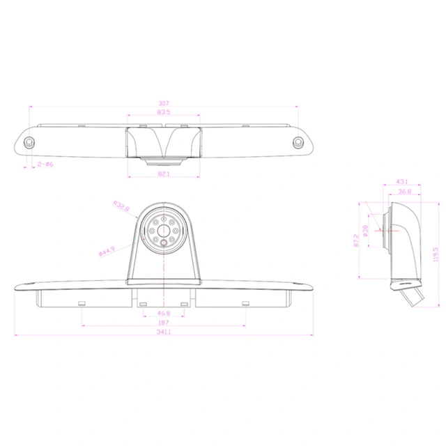 Ampire Ryggekamera (AHD 1080p) Sprinter/Crafter (2006->) 