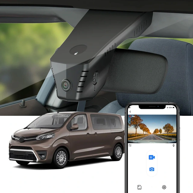 FITCAMX Integrert 4K Dashcam (foran+bak) ProAce/Expert/Jumpy/Vivaro (2016-2024) 