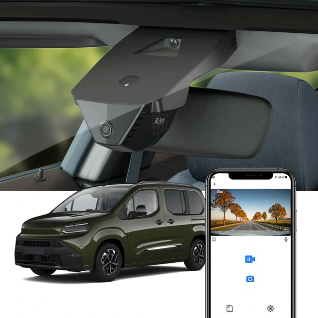 FITCAMX Integrert 4K Dashcam (foran) Proace City/Berlingo/Partner (2019-2023) 