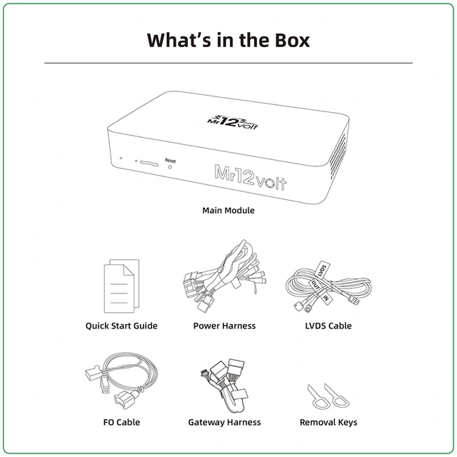 Mr12volt Trådløs CarPlay/Android Auto Audi med MMI 3G/3G+, DSP, OEM Mikrofon 