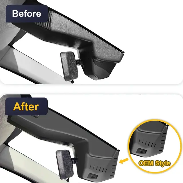 FITCAMX Integrert 4K Dashcam (foran+bak) Proace City/Berlingo/Partner (2019-2023) 