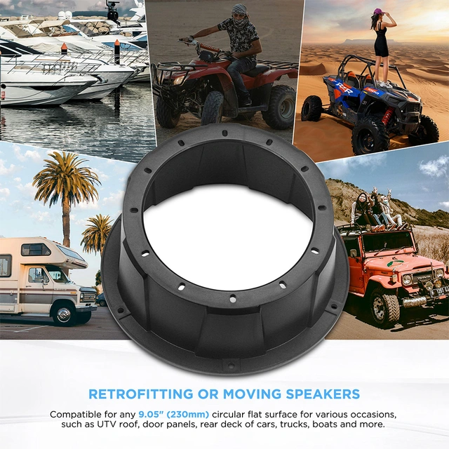 Recoil USP65-B - 6,5" Avstandsringer Sort, Plast, Pris per par 