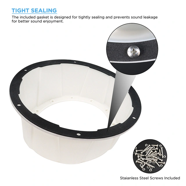 Recoil USP65-W - 6,5" Avstandsringer Hvit, Plast, Pris per par 