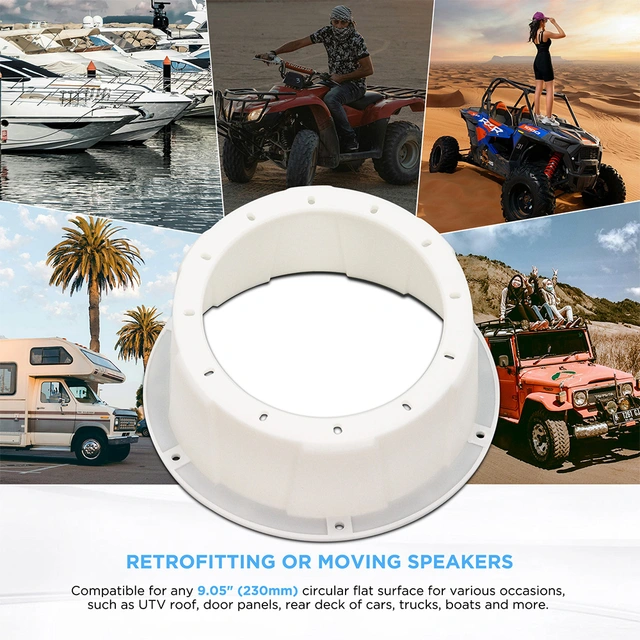 Recoil USP65-W - 6,5" Avstandsringer Hvit, Plast, Pris per par 