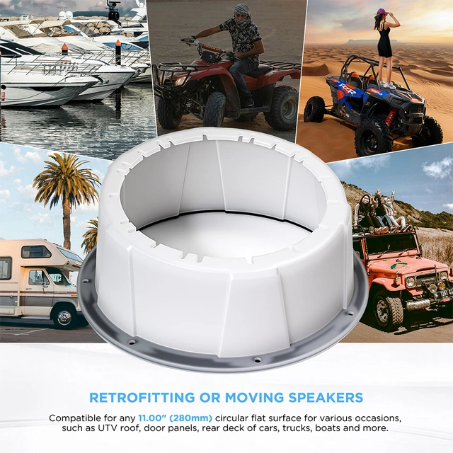 Recoil USP8-W - 8" Avstandsringer Hvit, Plast, Pris per par 