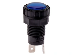 LED Indikatorlampe Blå, 12V DC, Ø17mm