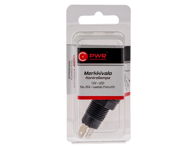 LED Indikatorlampe Blå, 12V DC, Ø17mm 