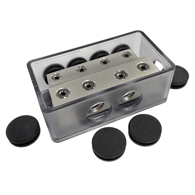 4Connect Fordelingsblokk for strøm 4x50mm² -> 4x20mm², Sprutsikker 