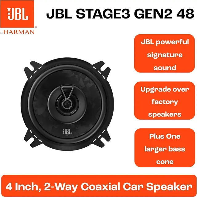 JBL Stage3 Gen2 4" høyttalerpar 4", 50W RMS, 400W Maks, 4 Ohm 