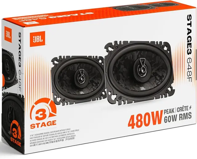 JBL Stage3 Gen2 4x6" høyttalerpar 4x6", 60W RMS, 480W Maks, 4 Ohm 