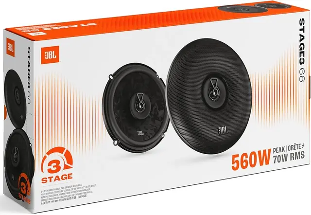 JBL Stage3 Gen2 6,5" høyttalerpar 6,5", 70W RMS, 560W Maks, 4 Ohm 