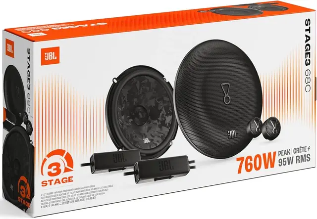 JBL Stage3 Gen2 6,5" komponentsett 6,5", 95W RMS, 760W Maks, 4 Ohm 