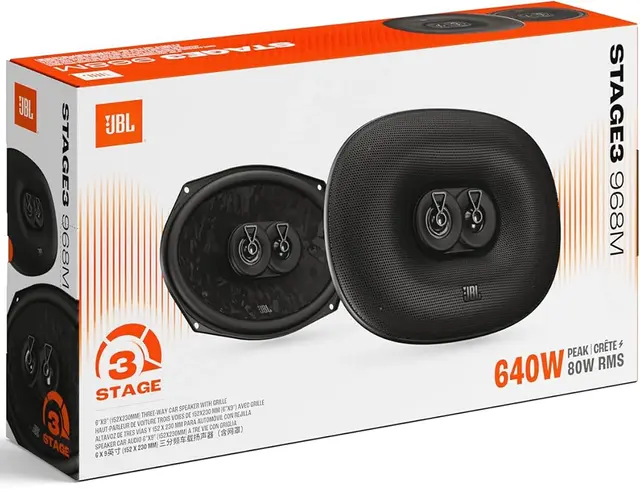 JBL Stage3 Gen2 6,9" høyttalerpar 6x9", 80W RMS, 640W Maks, 4 Ohm 