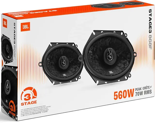JBL Stage3 Gen2 6x8" høyttalerpar 6x8", 70W RMS, 560W Maks, 4 Ohm 
