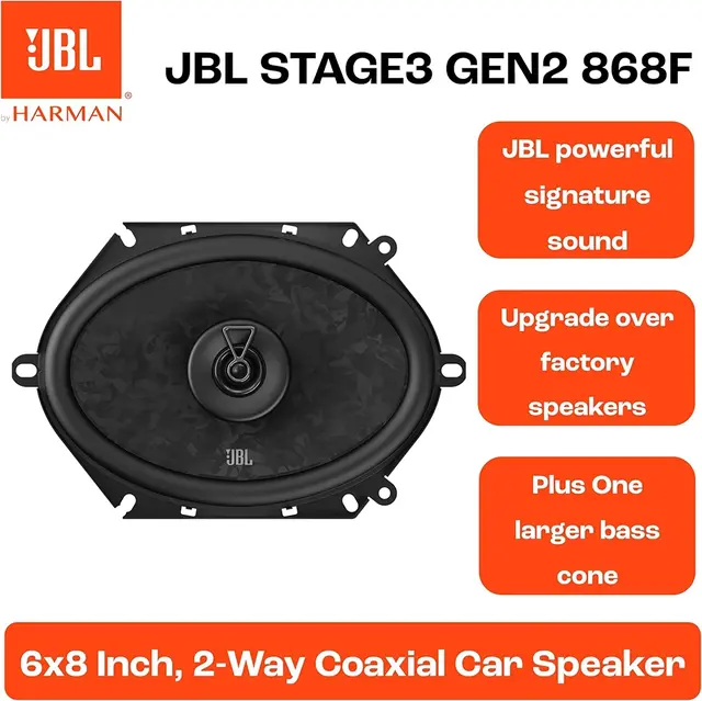 JBL Stage3 Gen2 6x8" høyttalerpar 6x8", 70W RMS, 560W Maks, 4 Ohm 