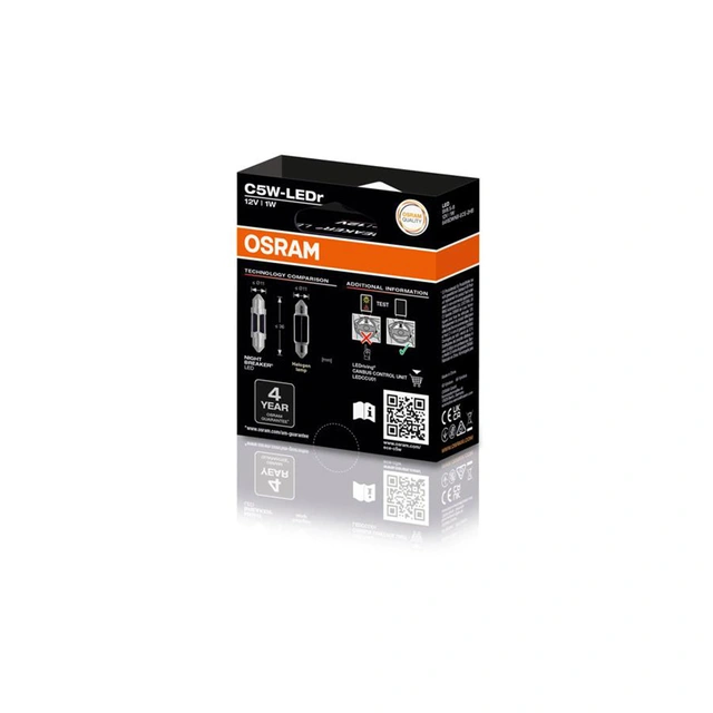 Osram Night Breaker LED C5W LED, C5W, ECE Godkjent LED pære, 2stk 