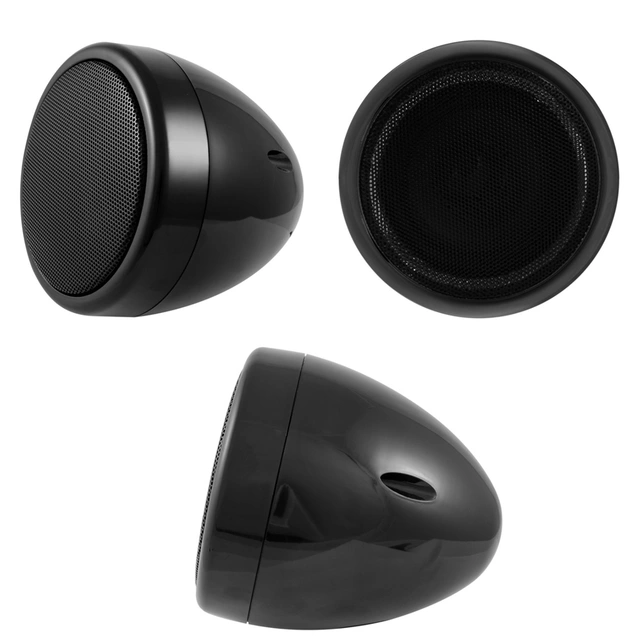 Ampire QX75-BLK Retro høyttalere Sort Kulehøyttalere, 25W RMS/50W, 1 par 