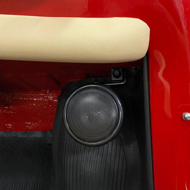 Ampire QX75-BLK Retro høyttalere Krom Kulehøyttalere, 25W RMS/50W, 1 par 