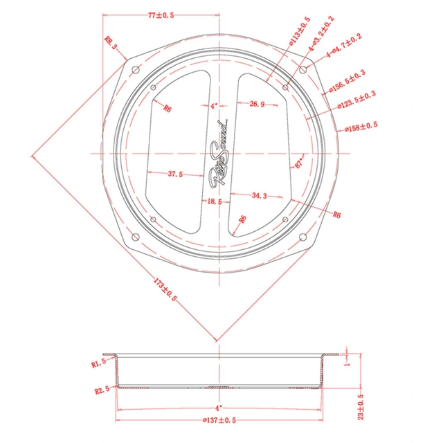 RetroSound Stereo Mix høyttaler (stk) VW Beetle (1958-1977) 