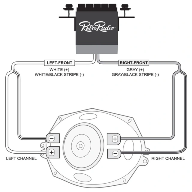 RetroSound Stereo Mix høyttaler (stk) VW Beetle (1958-1977) 