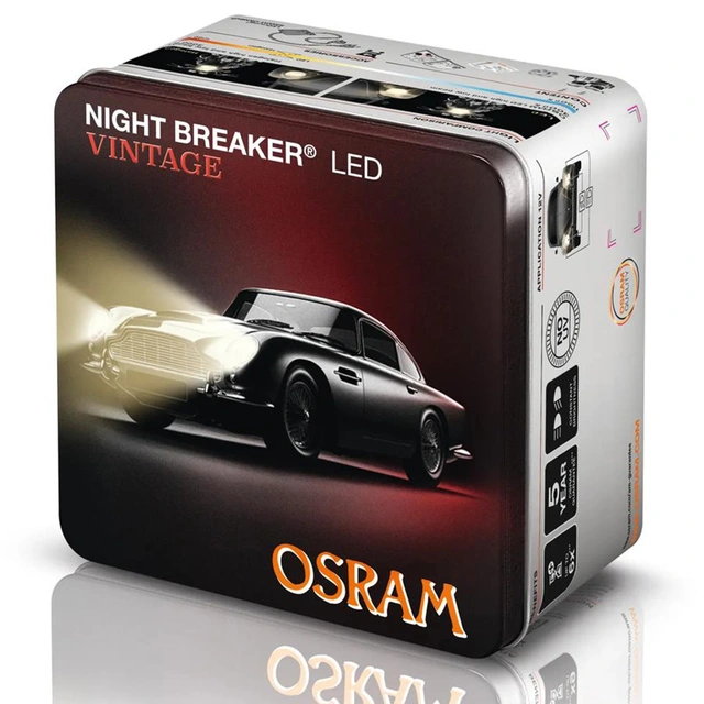 Osram Night Breaker LED Vintage H4 LED, H4, Godkjent LED pære, 2stk 
