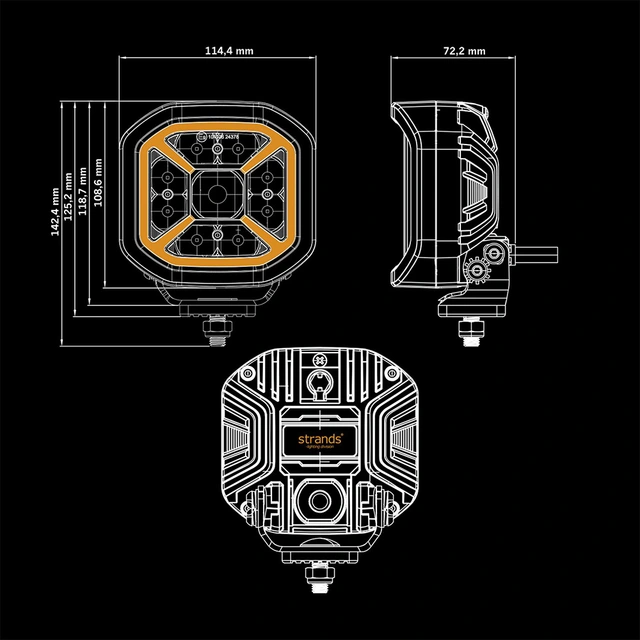 Strands Siberia X 4" arbeidslys 4", 5650 Lumen, 70W, per stk 