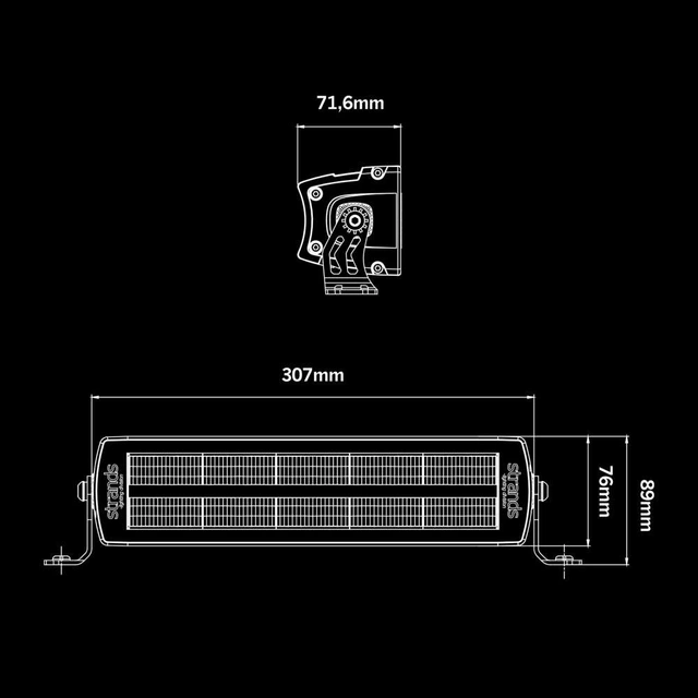 Strands Siberia XP Red Tiger arbeidslys 12", 6400 Lumen, 95W, per stk 