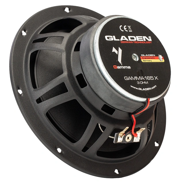 Gladen Gamma 165-X - 6,5" høyttalerpar 6,5", 80W RMS, 3 Ohm, Gamma-serien 