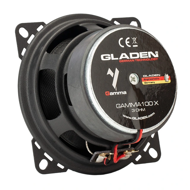 Gladen Gamma 100-X - 4" høyttalerpar 4", 80W RMS, 3 Ohm, Gamma-serien 