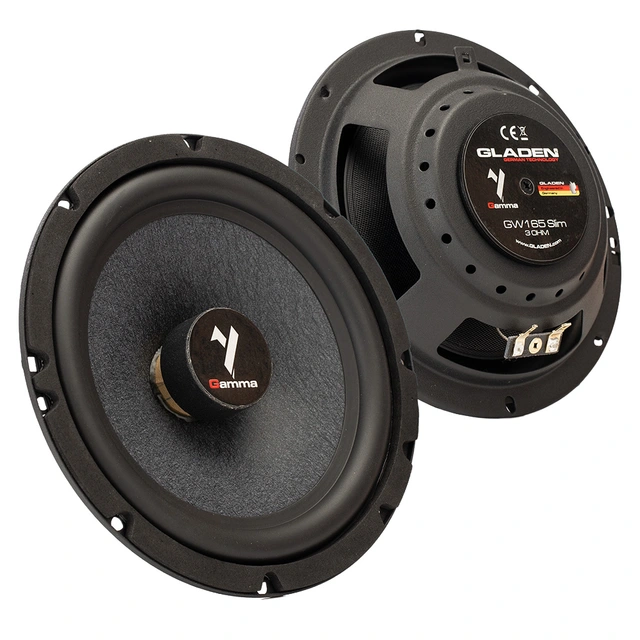 Gladen Gamma 165.2 Slim - 6,5" kompo. 6,5", 80W RMS, 3 Ohm, Gamma-serien 